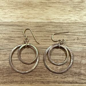Gold & Copper Hoop Earrings